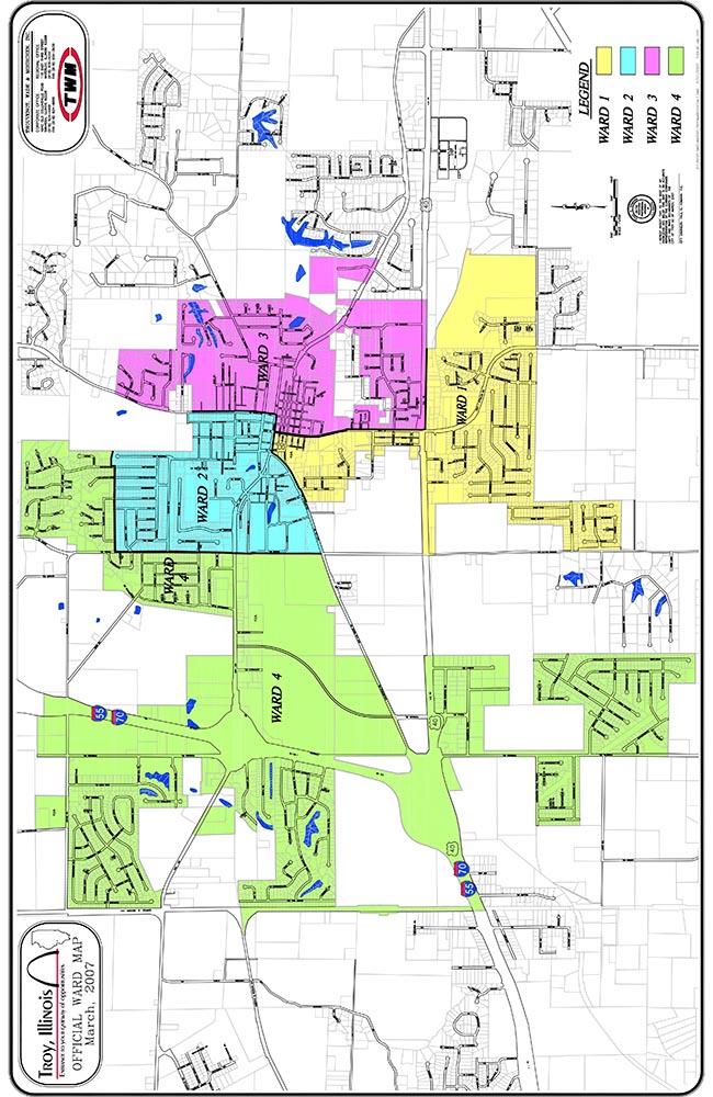 Fairoaks Homeowner's Association Troy Map with Wards