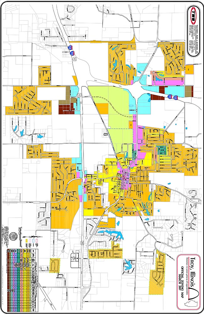 Fairoaks Homeowner's Association Troy Map with Zones